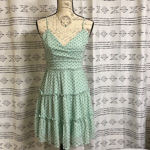 Size Medium Mint Polka Dot Layered Dress